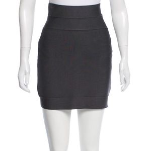 Herve Ledger mini bandage skirt gray m